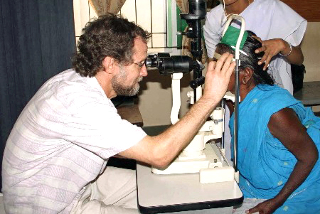 Dr. Martin Spencer with patient